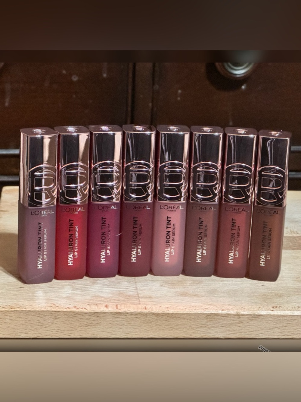 L'Oreal Paris Hyaluron Tint Lip Stain Serum (8) pc COMPLETE SET